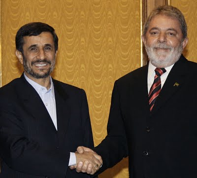 O presidente do Irã Ahmadinejad e Lula
