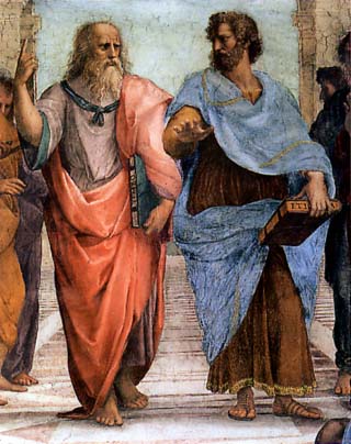 Detalhe do quadro Escola de Atenas, de Rafael