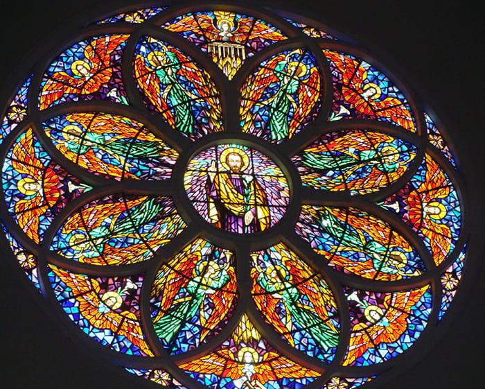 mandala rosacea catedral vitral