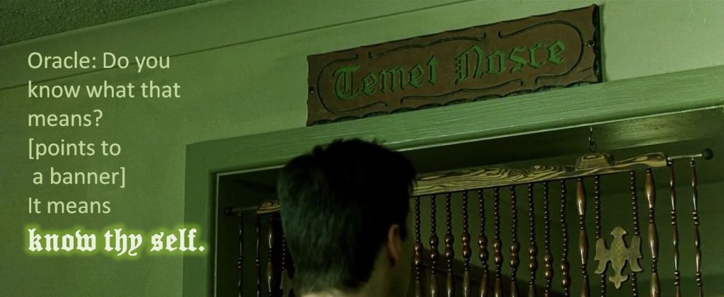 Conhece a ti mesmo (do filme Matrix)