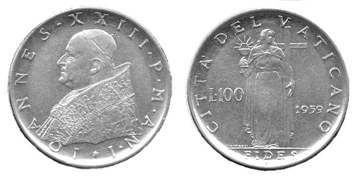 moeda vaticano 1959