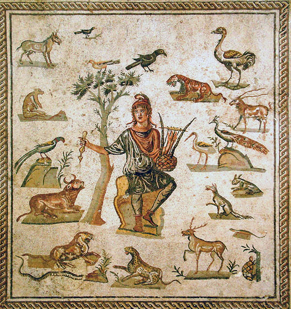 Mosaico de Orfeu, encontrado numa vila romana