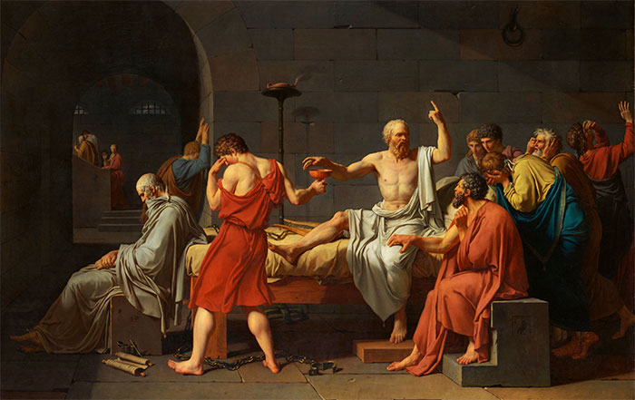 Quadro "A morte de Sócrates"