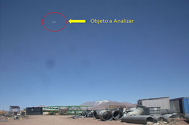 Imagem do OVNI (UFO) divulgada pelo Chile